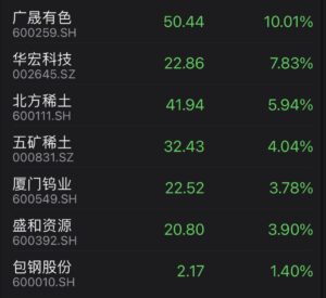 Chinese rare earth producers rally on rising demand, prices