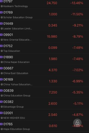 Shares Chinese online education companies tumble after strong rally prompt questions on sustainability