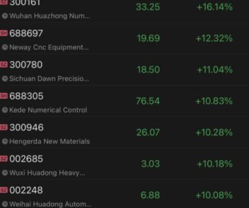 Chinese industrial mother machine companies rally after President Xi stressed large-scale equipment renewal