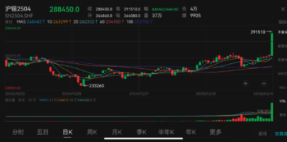 China’s Tin Futures Hit Limit-Up, Price Expected to Exceed 300,000 Yuan as Global Supply Gap Widens